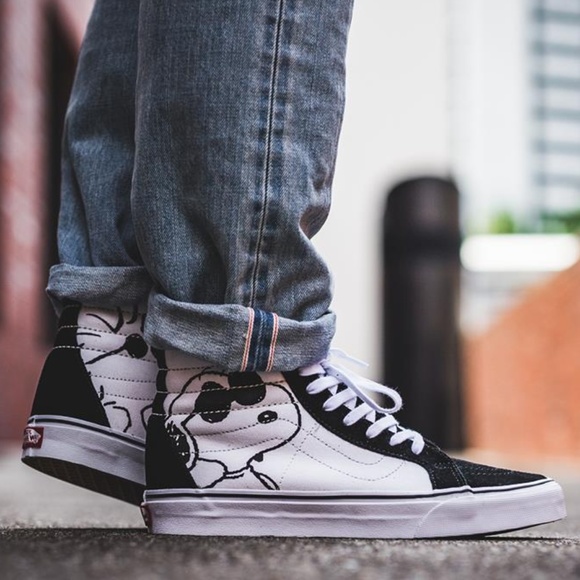 Vans Sk8-Hi Reissue X Peanuts Skate Shoes Joe Cool - Picture 3 of 8